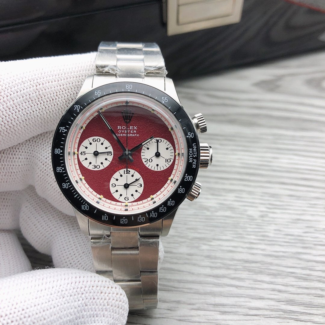 CLASSIC 37MM VINTAGE STAINLESS STEEL CASE WATCH