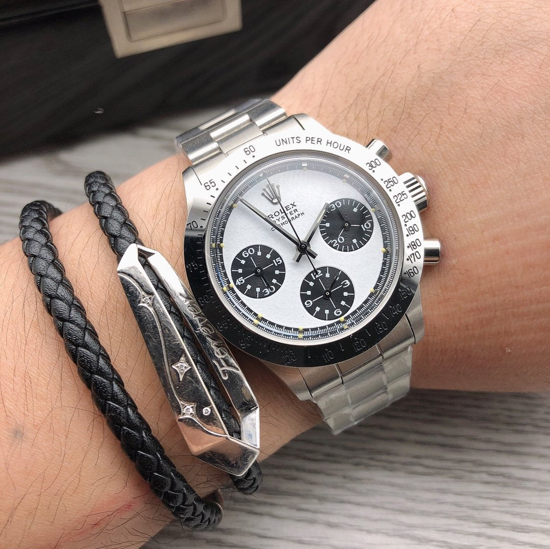 CLASSIC 37MM VINTAGE STAINLESS STEEL WATCH
