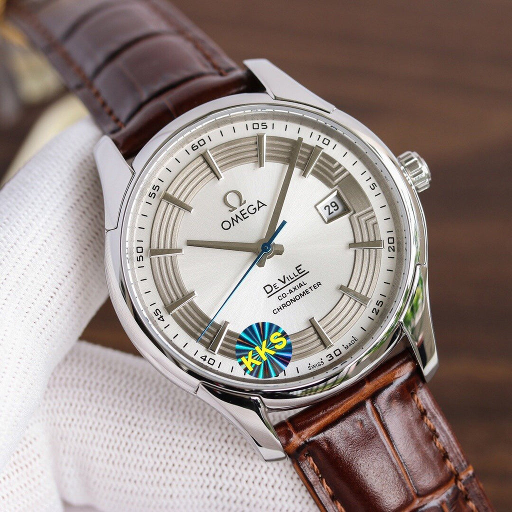 VARELLO CLASSIC HOUR VISION 41MM STEEL CASE LEATHER STRAP