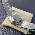 CLASSIC 41MM SMOOTH BEZEL GREY DIAL STEEL BRACELET WATCH