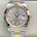CLASSIC 41MM SMOOTH BEZEL GOLD-TONE STEEL GREY DIAL WATCH