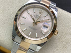 CLASSIC 41MM SMOOTH BEZEL GOLD-TONE STEEL GREY DIAL WATCH