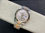 CLASSIC 41MM SMOOTH BEZEL GOLD-TONE STEEL GREY DIAL WATCH