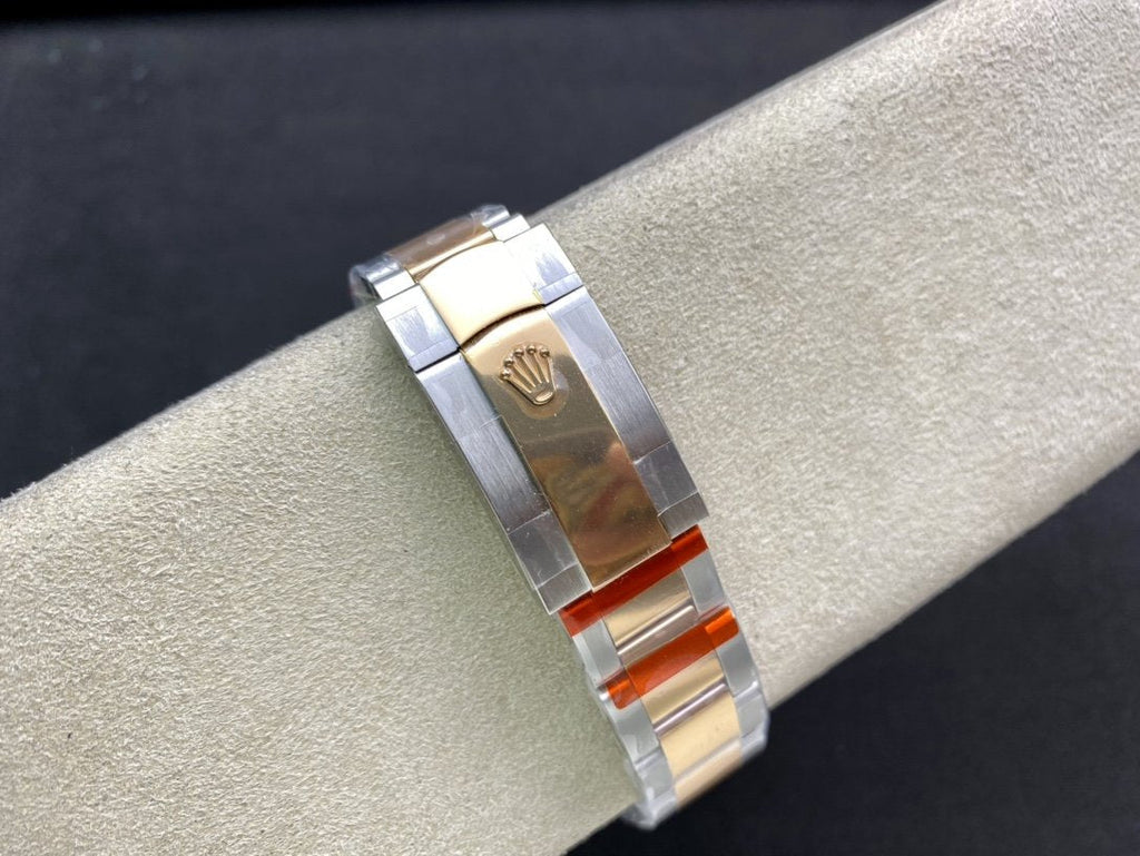 CLASSIC 41MM SMOOTH BEZEL GOLD-TONE STEEL GREY DIAL WATCH