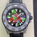 CLASSIC CARBON FIBER MULTI-COLOR DIAL GMT WATCH