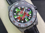 CLASSIC CARBON FIBER MULTI-COLOR DIAL GMT WATCH