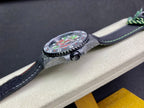 CLASSIC CARBON FIBER MULTI-COLOR DIAL GMT WATCH