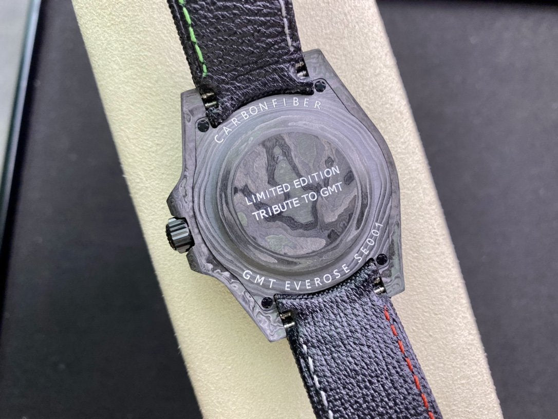 CLASSIC CARBON FIBER MULTI-COLOR DIAL GMT WATCH