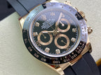 CLASSIC 40MM ROSE GOLD-TONE CASE CERAMIC BEZEL DIAMOND NUMERAL CHRONOGRAPH WATCH