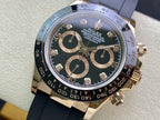 CLASSIC 40MM ROSE GOLD-TONE CASE CERAMIC BEZEL DIAMOND NUMERAL CHRONOGRAPH WATCH