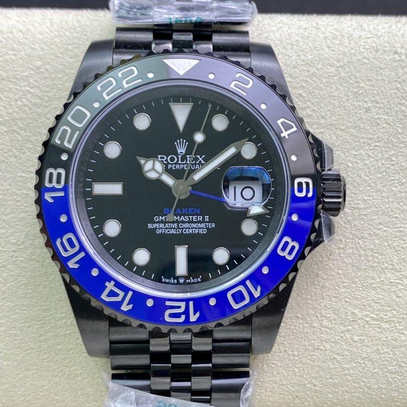 CLASSIC CUSTOM ALL-BLACK GMT WATCH