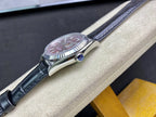 CLASSIC 41MM STAINLESS STEEL RED DIAL DAY-DATE WATCH
