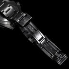 CLASSIC CUSTOM BLACK CASE PURPLE BEZEL GMT WATCH