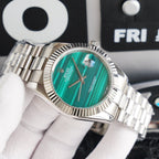 CLASSIC 41MM CUSTOM STAINLESS STEEL BLUE EMERALD DIAL WATCH