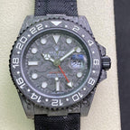 CLASSIC CARBON FIBER CASE WHITE GMT WATCH