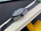 CLASSIC CARBON FIBER CASE WHITE GMT WATCH