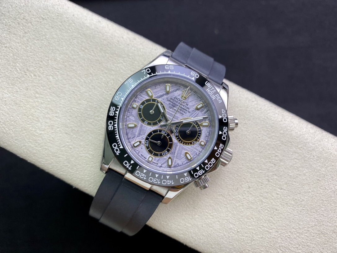 CLASSIC CERAMIC BEZEL METEORITE DIAL CHRONOGRAPH WATCH