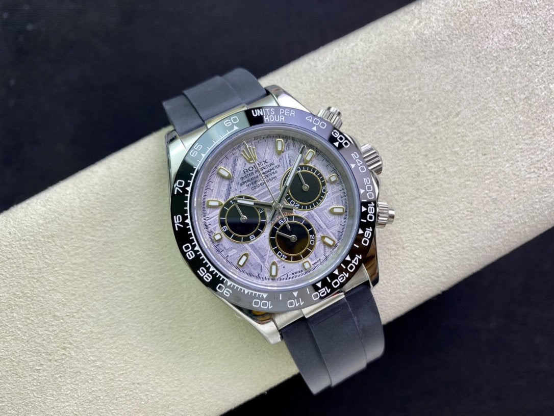 CLASSIC CERAMIC BEZEL METEORITE DIAL CHRONOGRAPH WATCH