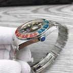 CLASSIC 40MM VINTAGE RED & BLUE BEZEL DATE WATCH