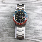 CLASSIC 40MM VINTAGE RED & BLUE BEZEL DATE WATCH
