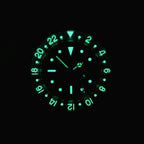 CLASSIC 40MM VINTAGE RED & BLUE BEZEL WHITE DIAL GMT WATCH