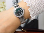 VARELLO CLASSIC LADYMATIC 29MM STEEL BLUE DIAL DIAMOND BEZEL