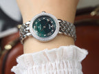 VARELLO CLASSIC LADYMATIC 29MM STEEL BLUE DIAL DIAMOND BEZEL
