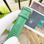 VARELLO CLASSIC BLUE DIAL LEATHER STRAP WATCH