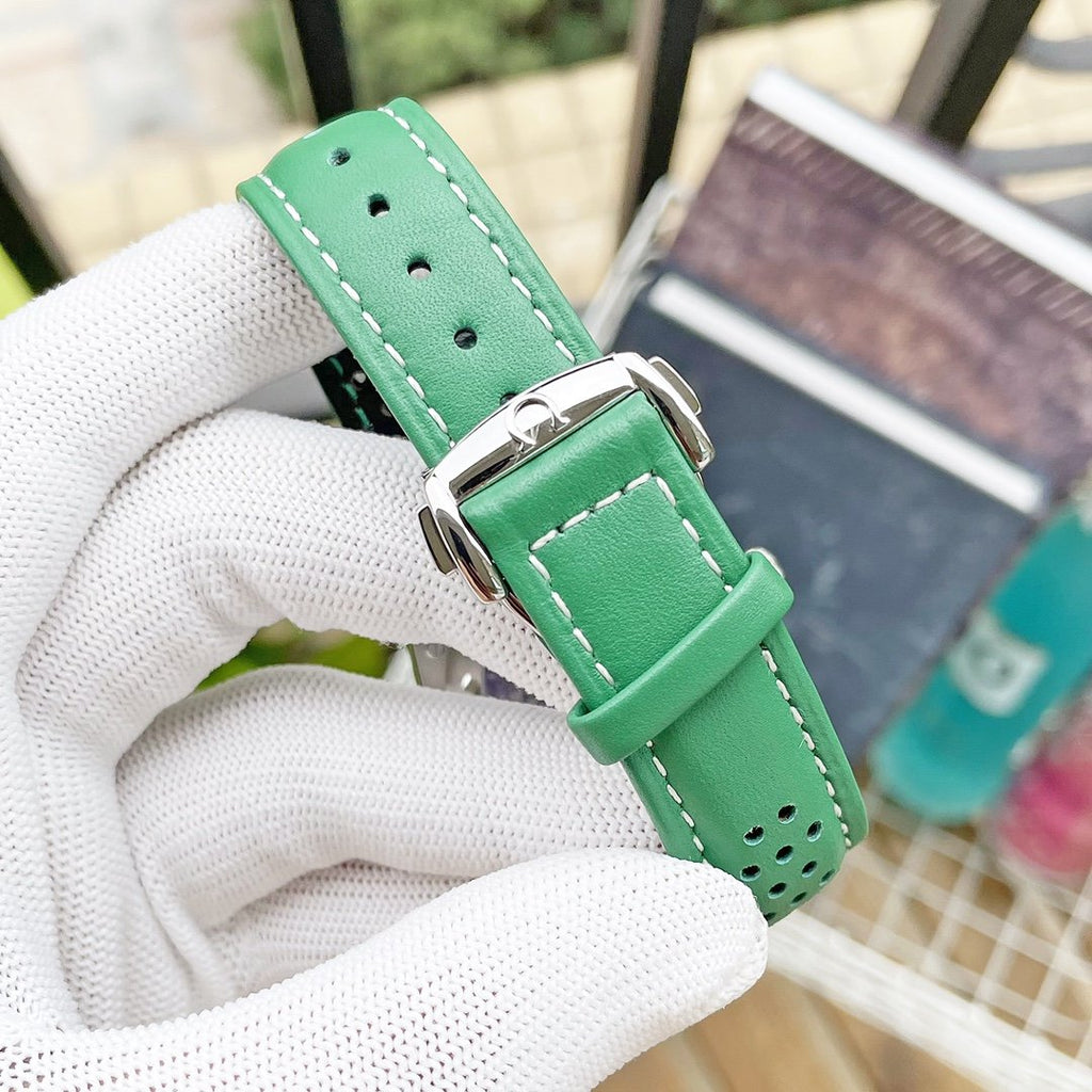 VARELLO CLASSIC BLUE DIAL LEATHER STRAP WATCH