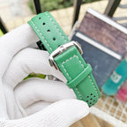 VARELLO CLASSIC BLUE DIAL LEATHER STRAP WATCH