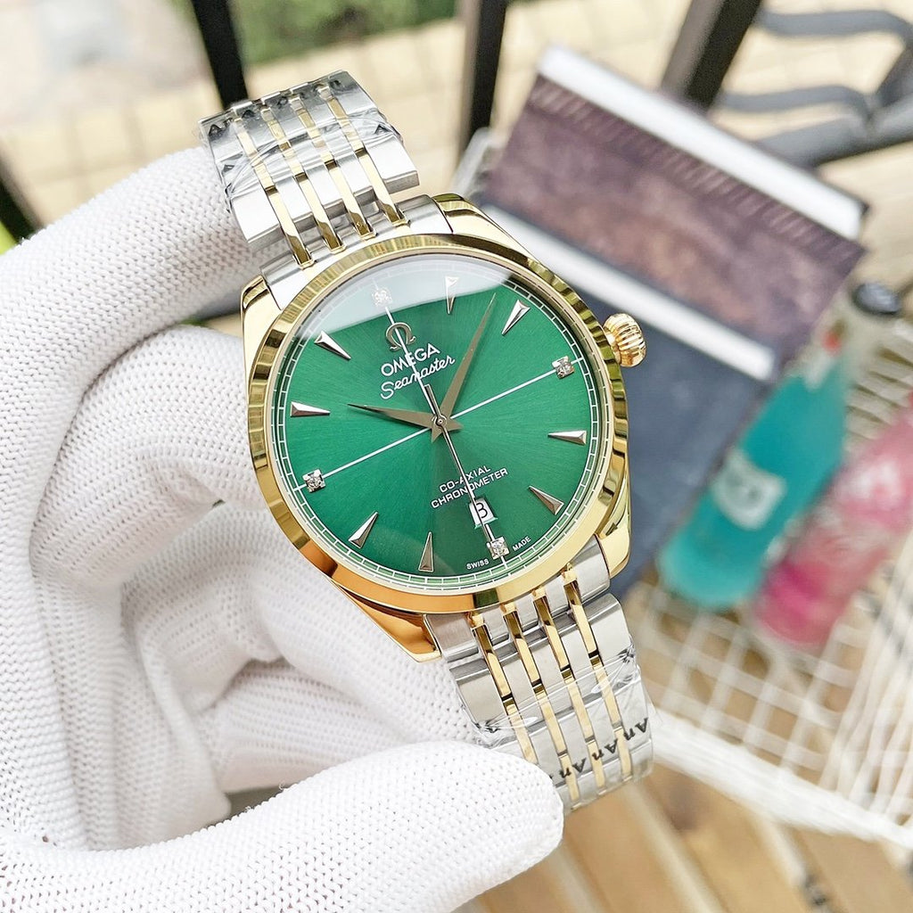 VARELLO CLASSIC BLUE DIAL LEATHER STRAP WATCH