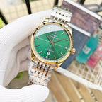 VARELLO CLASSIC BLUE DIAL LEATHER STRAP WATCH