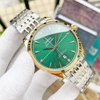 VARELLO CLASSIC BLUE DIAL LEATHER STRAP WATCH