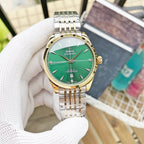VARELLO CLASSIC BLUE DIAL LEATHER STRAP WATCH