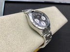 CLASSIC 37MM VINTAGE STAINLESS STEEL CASE BLACK DIAL WATCH