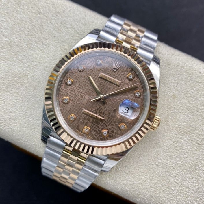 CLASSIC  41 TWO-TONE ROSE GOLD CHOCOLATE DIAL