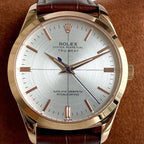 CLASSIC 41MM STAINLESS STEEL LEATHER STRAP WATCH