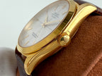 CLASSIC 41MM STAINLESS STEEL LEATHER STRAP WATCH