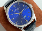 CLASSIC 41MM STEEL CASE LEATHER STRAP WATCH