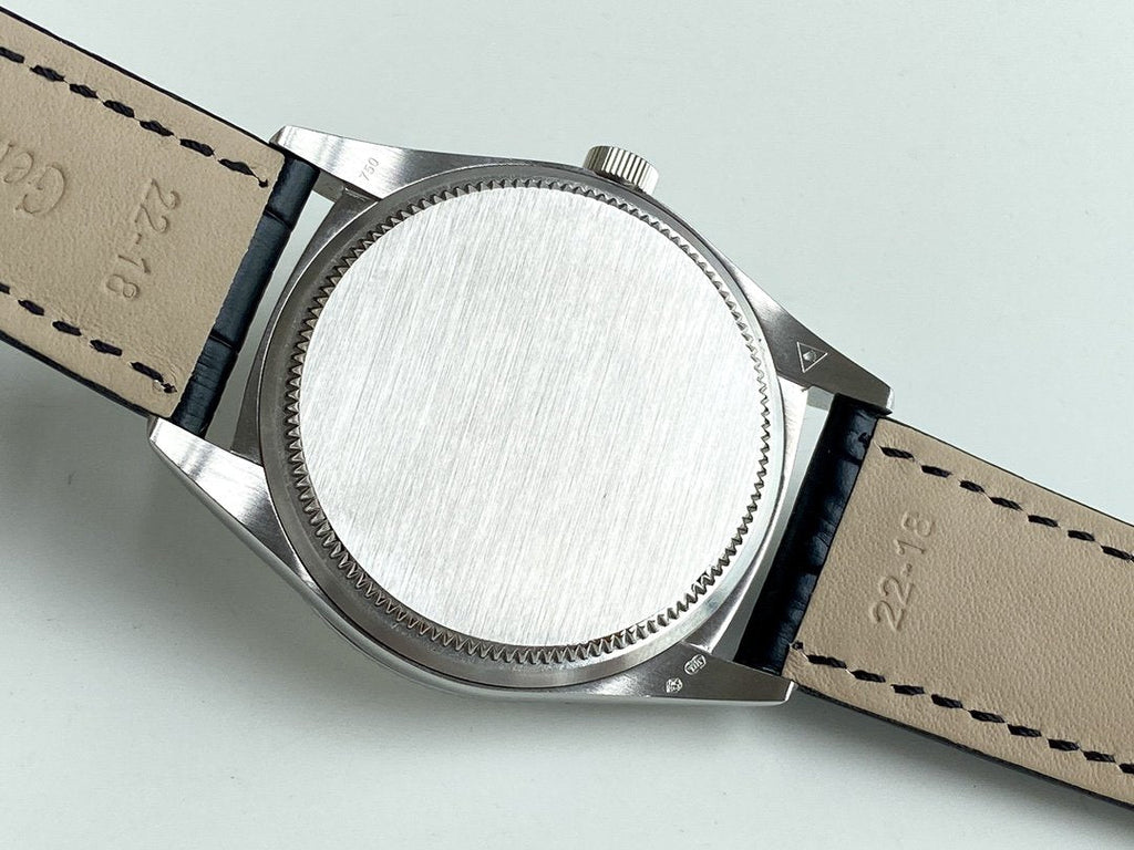 CLASSIC 41MM STEEL CASE LEATHER STRAP WATCH