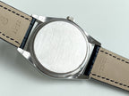 CLASSIC 41MM STEEL CASE LEATHER STRAP WATCH