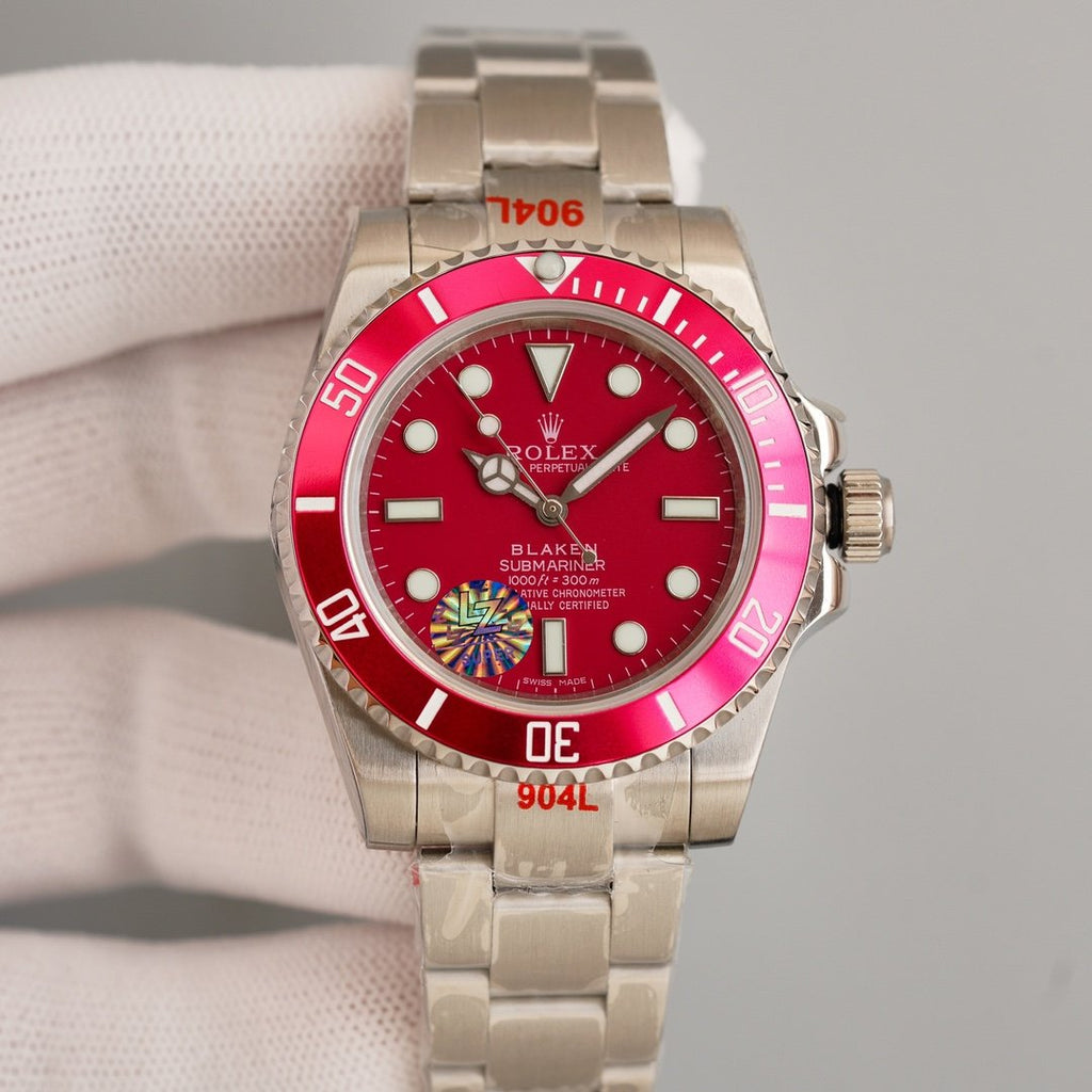 CLASSIC 40MM CUSTOM DARK PINK BEZEL WATCH