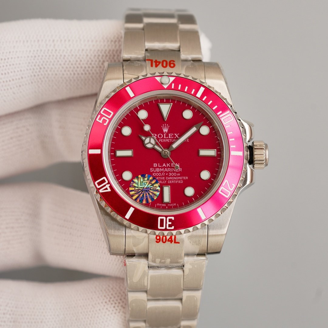 CLASSIC 40MM CUSTOM DARK PINK BEZEL WATCH
