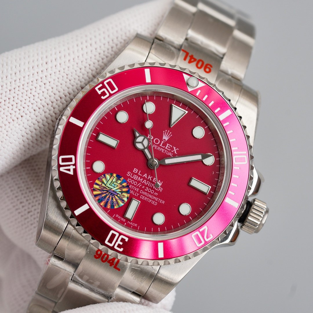 CLASSIC 40MM CUSTOM DARK PINK BEZEL WATCH