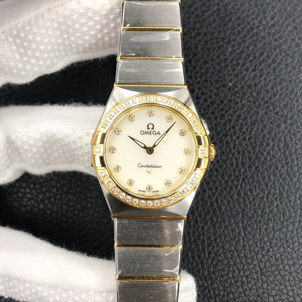 VARELLO CLASSIC 28MM QUART DIAMOND BEZEL MOP DIAL