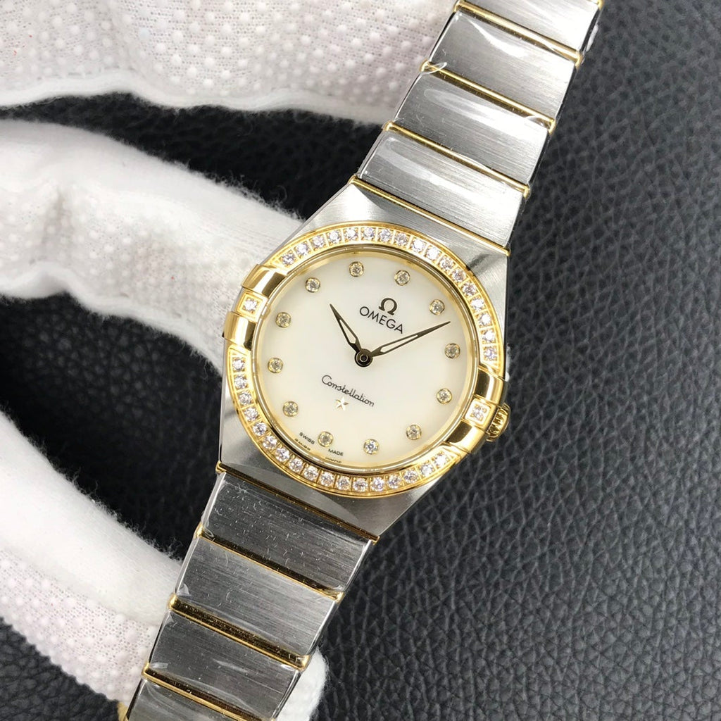 VARELLO CLASSIC 28MM QUART DIAMOND BEZEL MOP DIAL