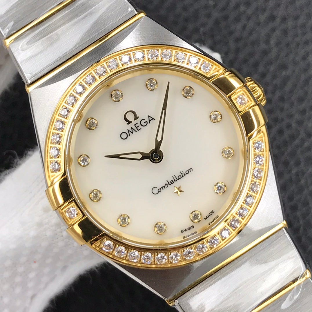 VARELLO CLASSIC 28MM QUART DIAMOND BEZEL MOP DIAL