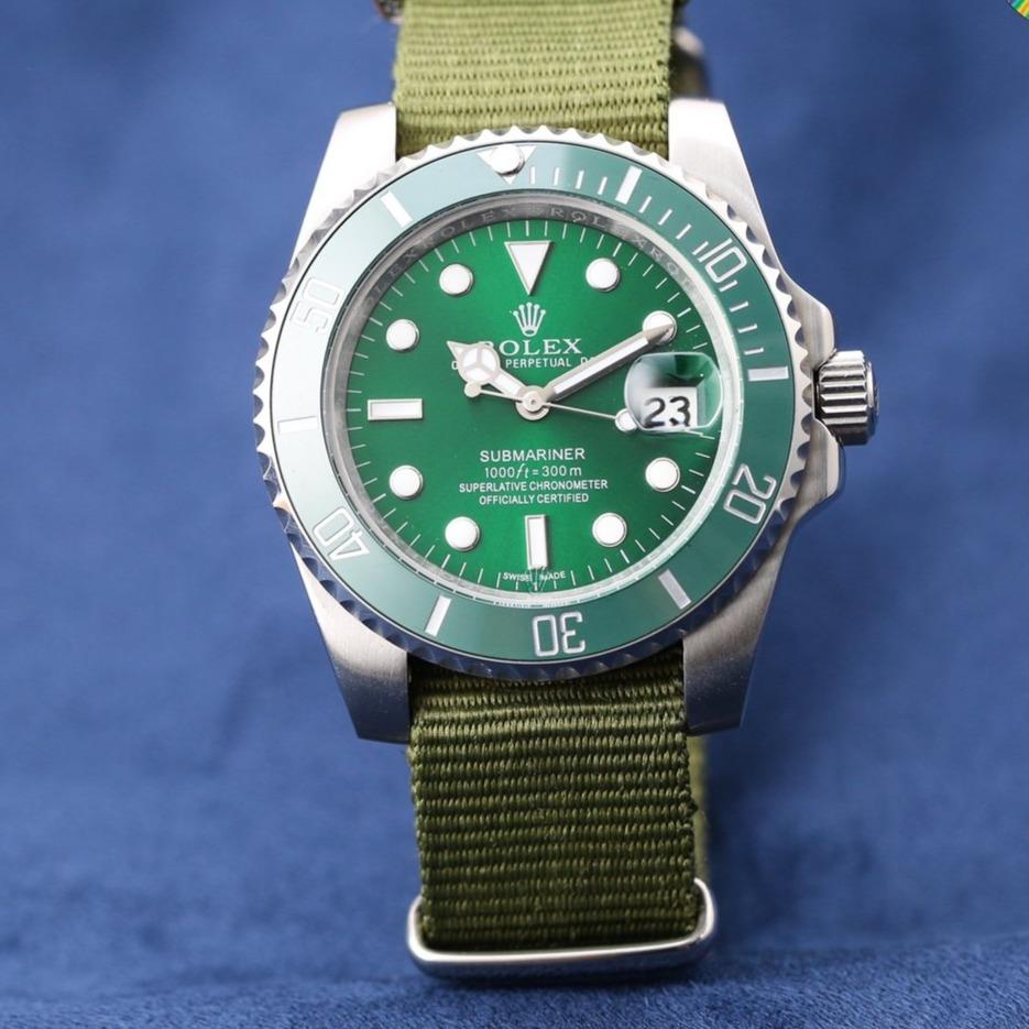 CLASSIC 40MM GREEN DIAL GREEN BEZEL TEXTILE STRAP DIVE WATCH