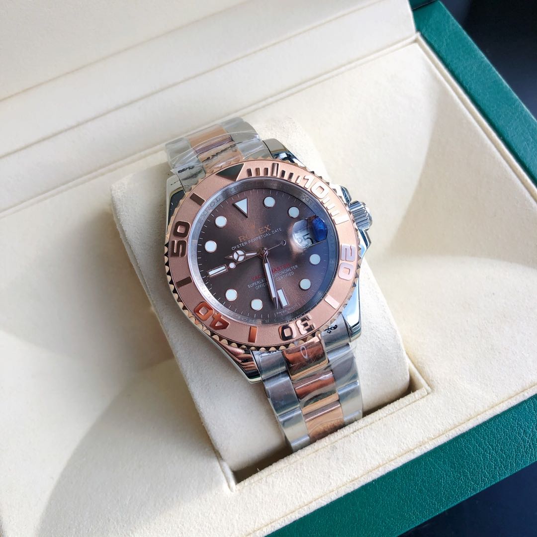 CLASSIC ROSE GOLD-TONE CASE BROWN DIAL WATCH