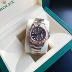 CLASSIC ROSE GOLD-TONE CASE BROWN DIAL WATCH